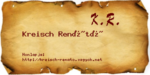 Kreisch Renátó névjegykártya